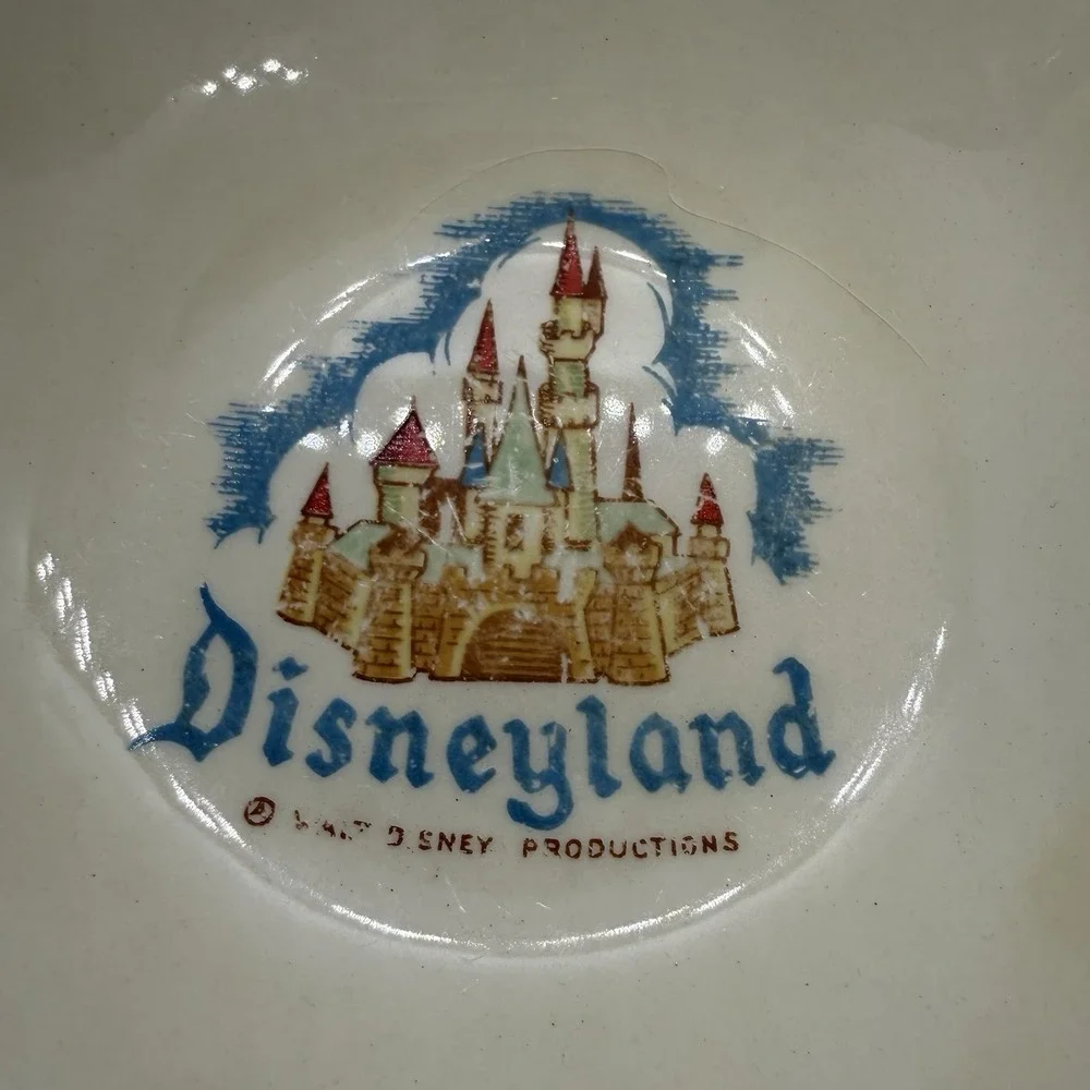 Rare Vintage Beswick‎ Disneyland Baby Bowl Castle Logo Made in England